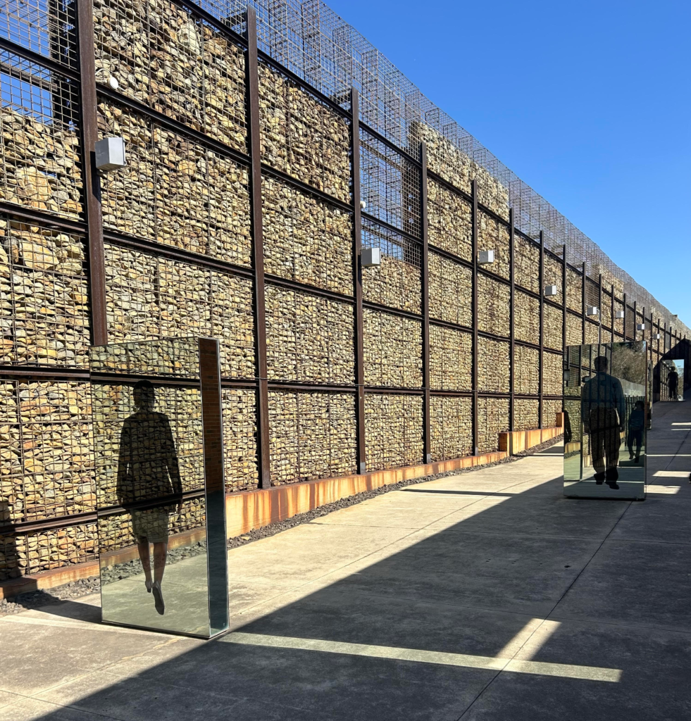 Outside of the Apartheid Museum in Johannesburg
