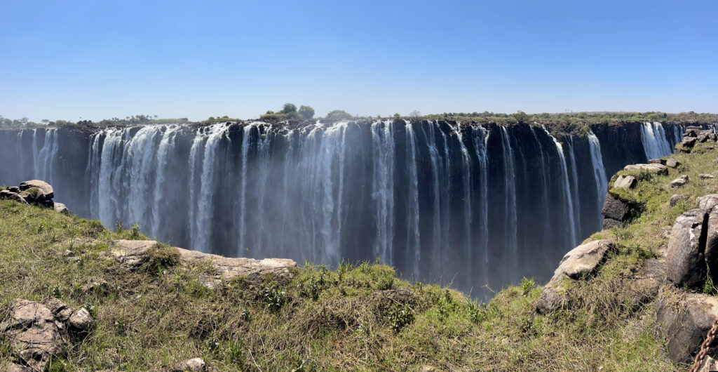Panorama of Victoria Falls in Zimbabwe