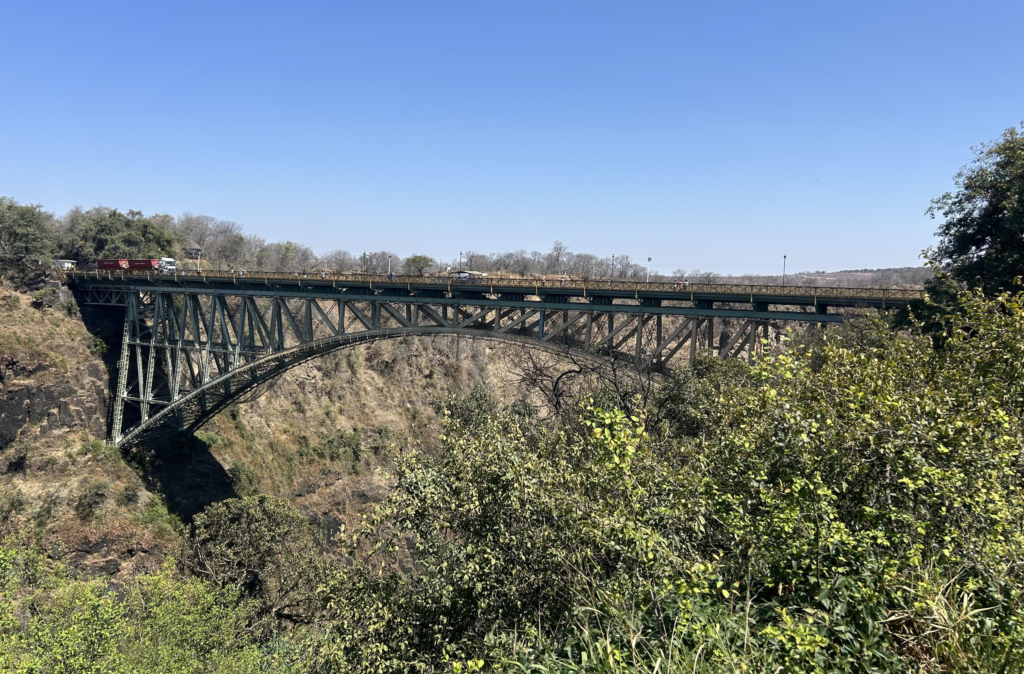 Victoria Falls bridge connecting Zimbabwe and Zambia