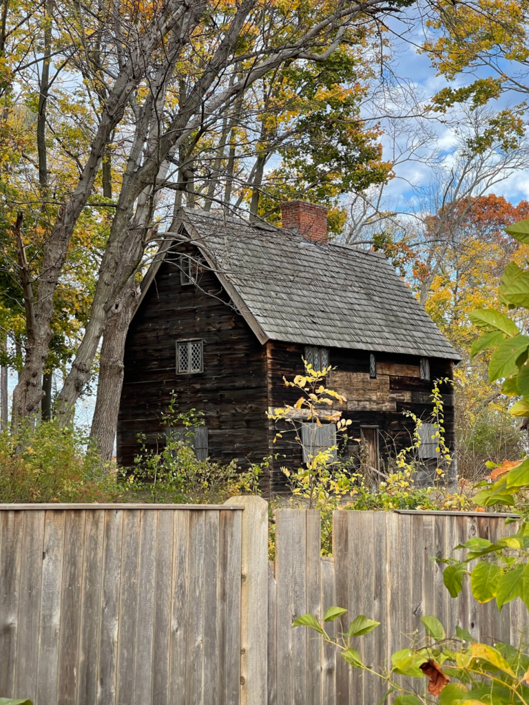 View of Salem Pioneer Village used as a filming location for Hocus Pocus