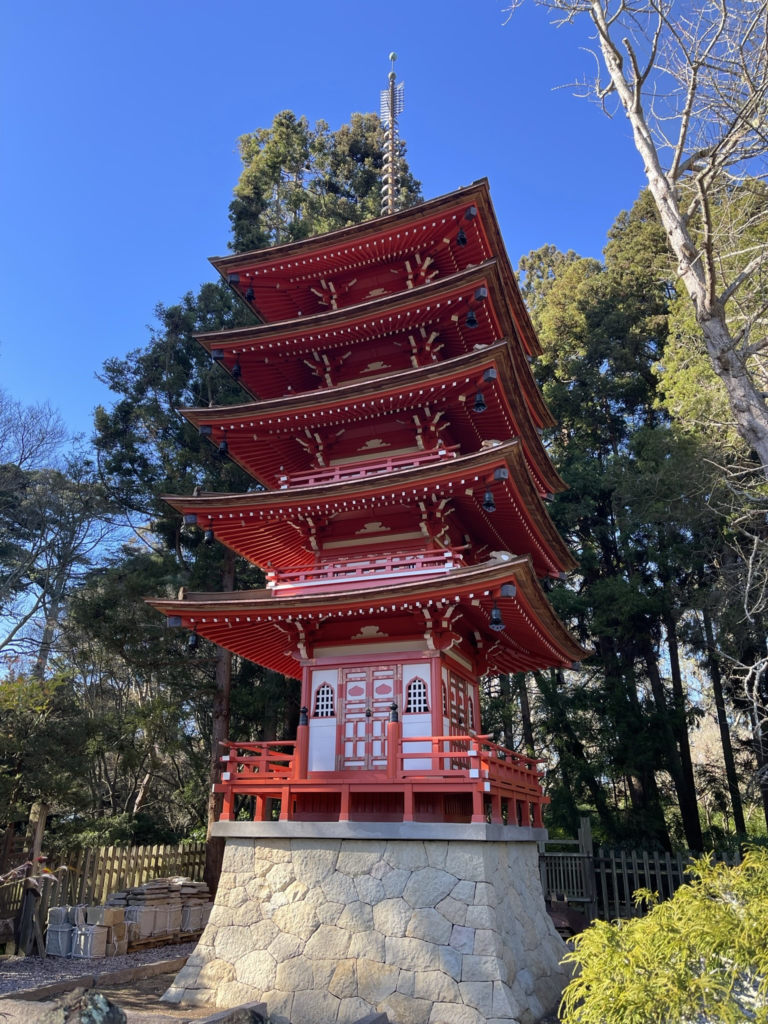 Japanese pagoda at the Japanese Tea Garden in Golden Gate Park in San Francisco.