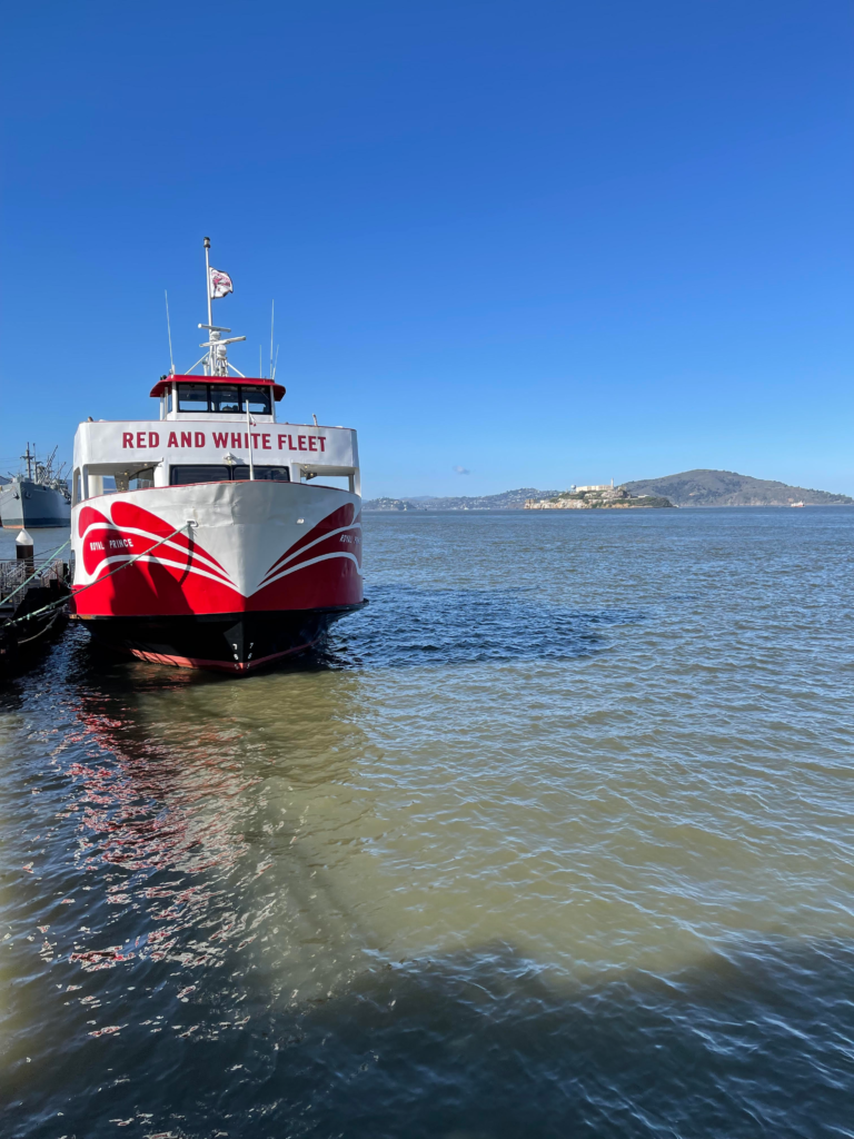 Red and White Fleet Ferry at the terminal in Fisherman's Wharf.