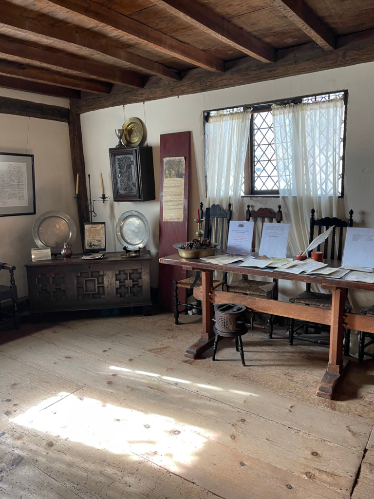 The inside of the The Witch House at Salem.