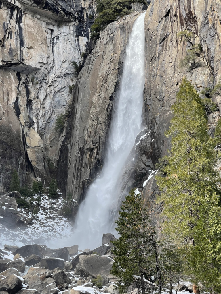 Yosemite Falls at Yosemite National Park in California.
