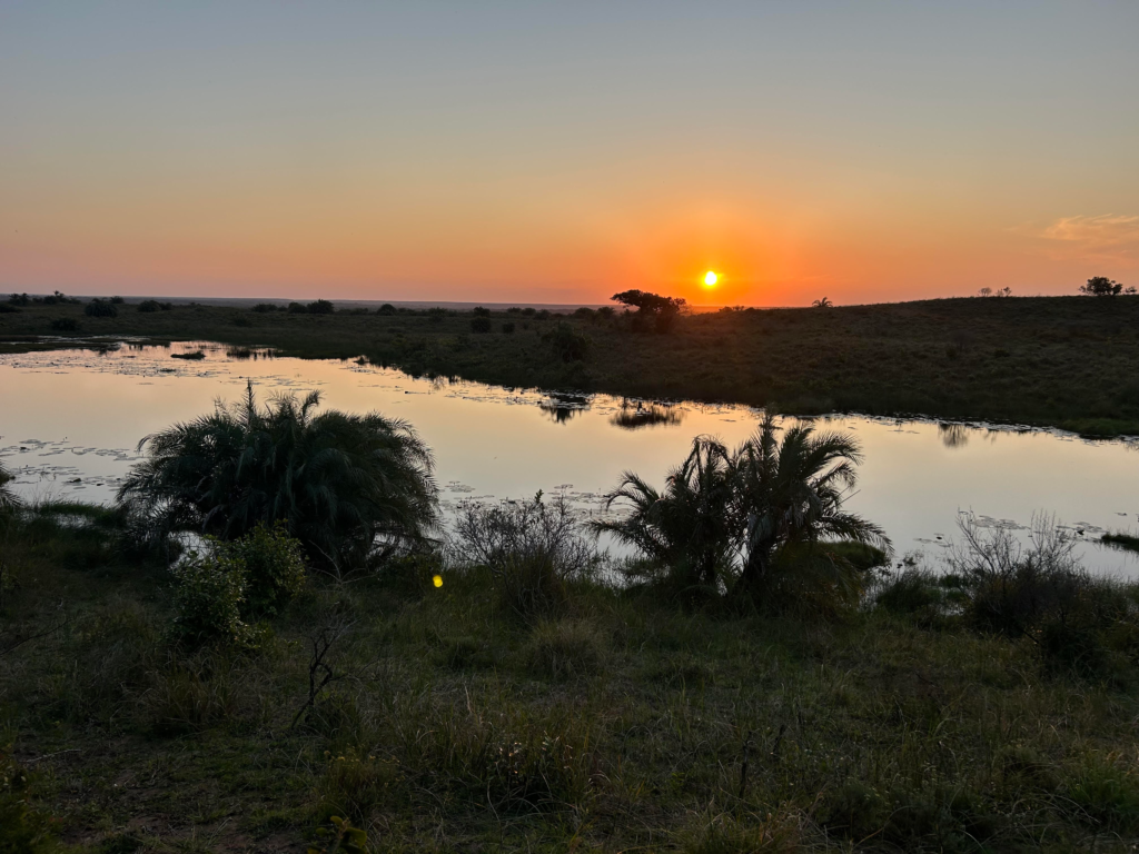Sunset at iSimangaliso Wetland Park during self-drive KZN safari