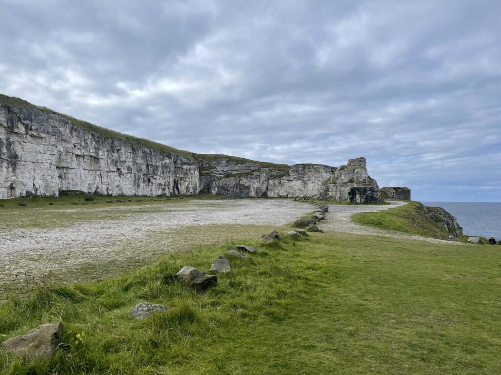 Larrybane Quarry on the Causeway Coastal Route in Northern Ireland.