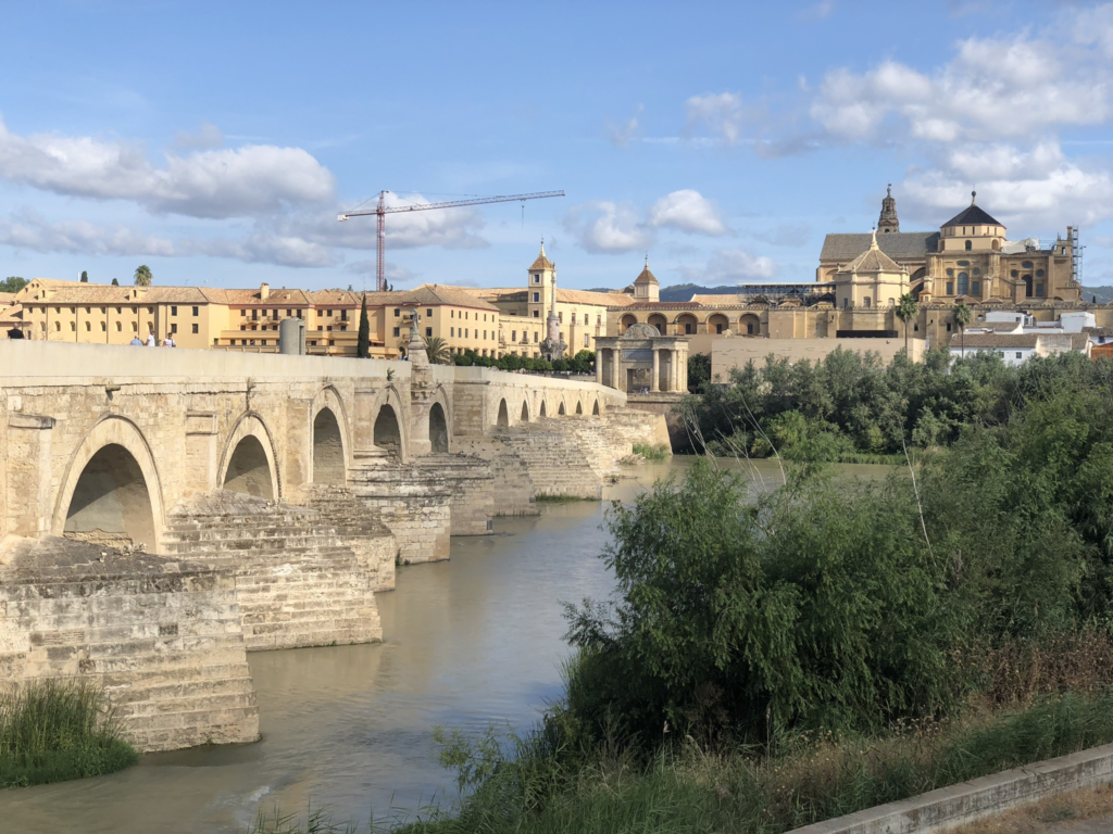 The Roman Bridge in Cordoba, Spain.