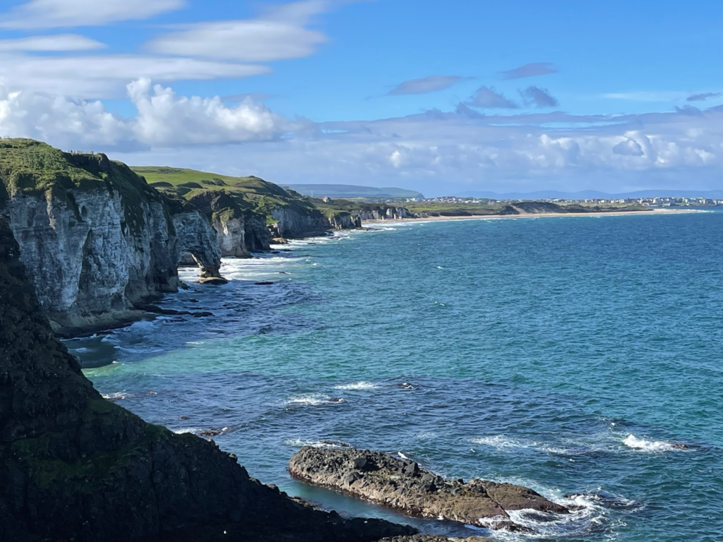 The Antrim Coastline viewed from Dunluce Castle.
