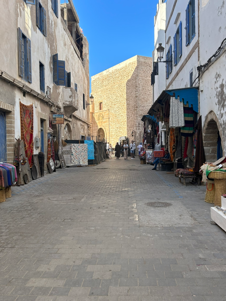 A street view of Essaouira, used as a Game of Thrones filming location in Morocco.