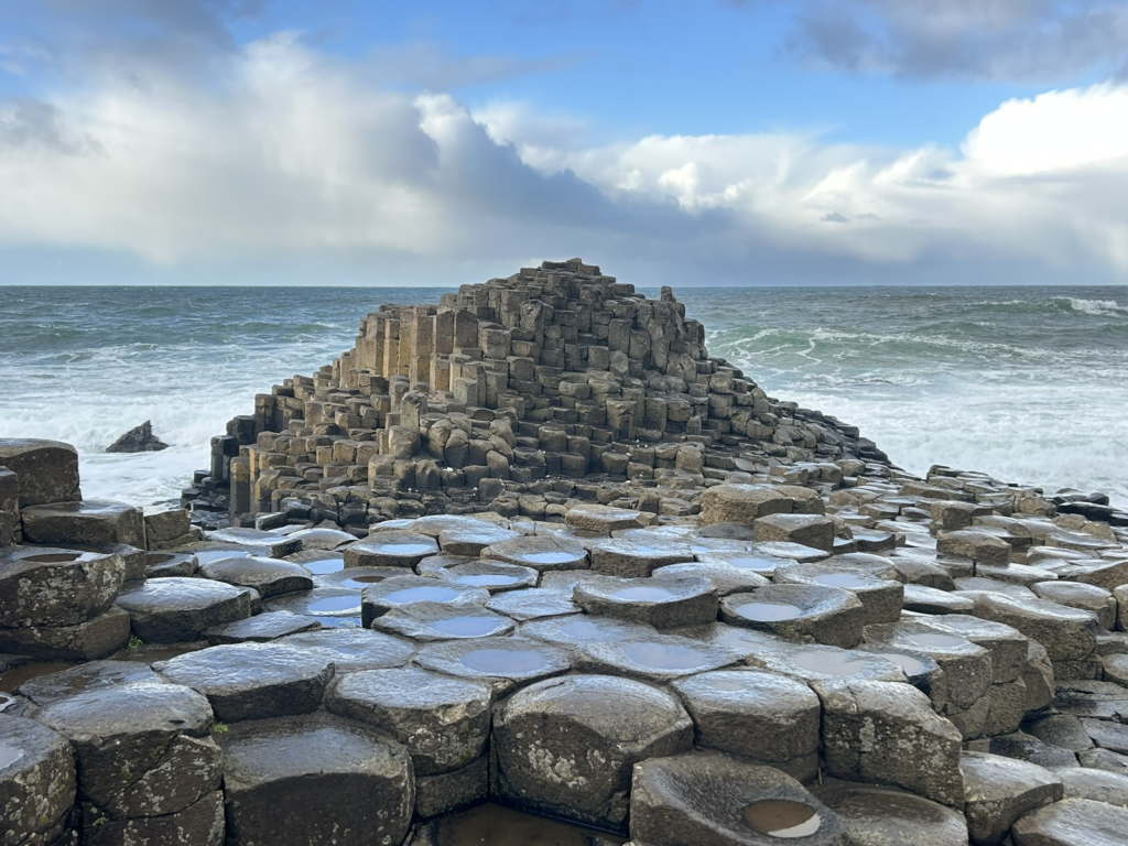 The basalt columns located at the Giant's Causeway in Northern Ireland.