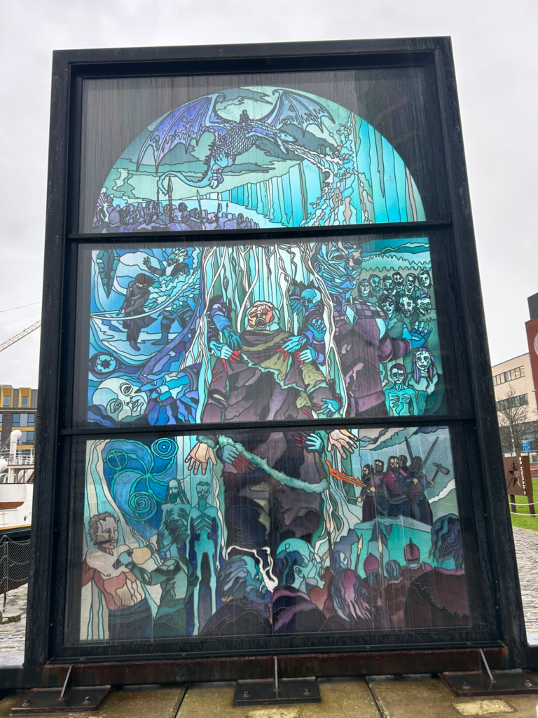 Window 4, the White Walkers, on the Glass of Thrones trail in Belfast.